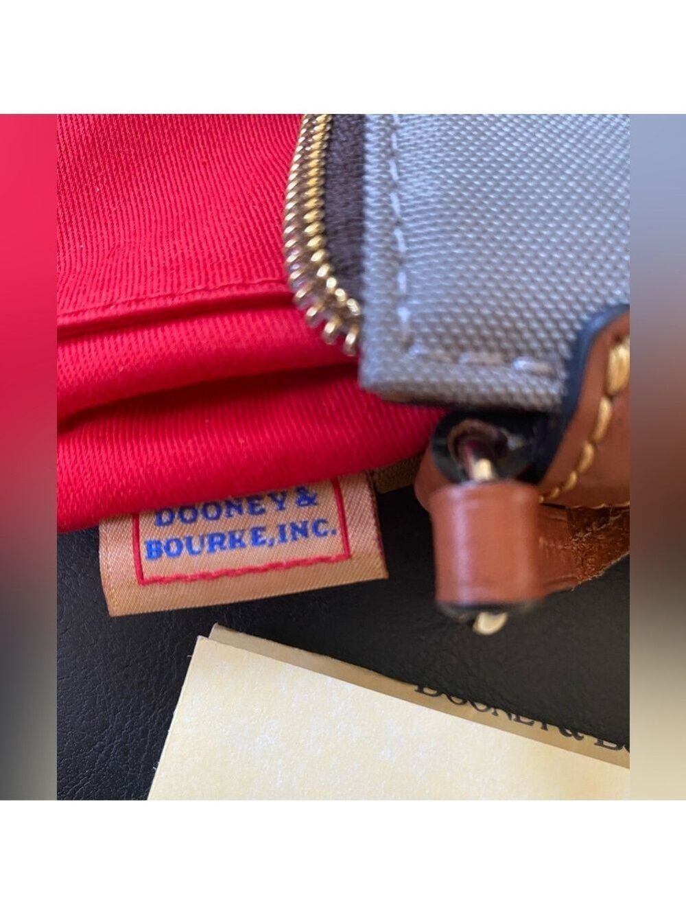 Dooney & Bourke Gray Canvas Pouchette Crossbody NWT - Picture 10 of 13